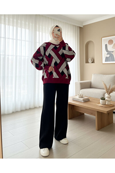 Modamorfo Volné úpletové kalhoty - černé