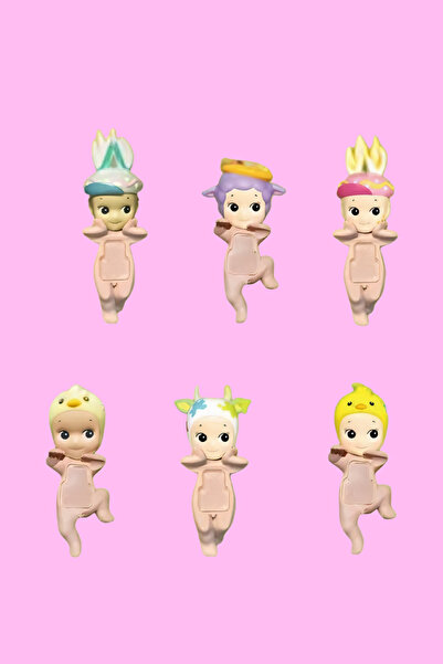 AurorAccessory Sonny Angel Happy Easter Hayvanlar Serisi 1 Adet Yapışkanlı Telefon Süsü Tablet Pc Oyuncak Figür