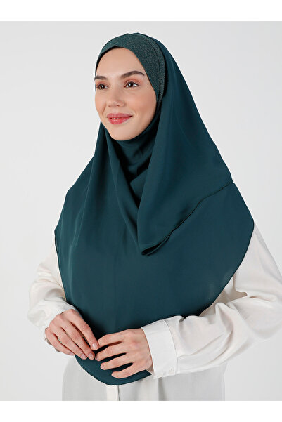 Ecardin Σμαραγδένιο Σάλι Κρεπ Glitter - Χαλαρή Εφαρμογή - St 098