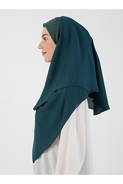 Ecardin Σμαραγδένιο Σάλι Κρεπ Glitter - Χαλαρή Εφαρμογή - St 098