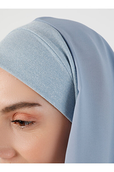 Ecardin Bebe Mavisi Simli Креп Шаль - Rahat Kesim - St 098