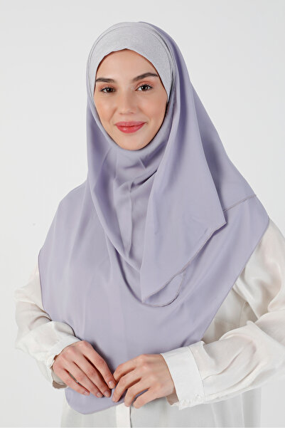 Ecardin Відкритий ліловий креп-шаль з блискітками - зручний крій - St 098