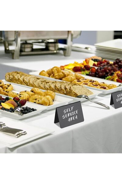 fulina Wood Mini Chalkboard Signs, 20 Pack 100 * 75mm for Party, Buffet, Wedding, Bakery - Small Chalk Sign