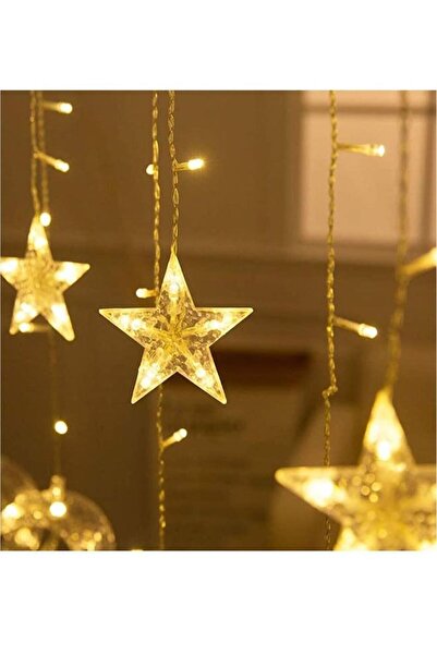 fulina LED Decorative Light, Star and Moon Chandelier, Fairy Lamp Warm White Three-Function Battery-Powered