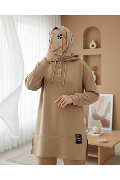 Modamorfo Σετ διπλό χτενισμένο βαμβακερό με λεπτομέρεια κορδόνι - Βιζόν