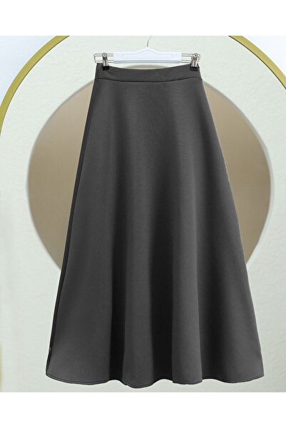 Modamorfo Bol Kiloş Sukuba Puf Etek -Füme