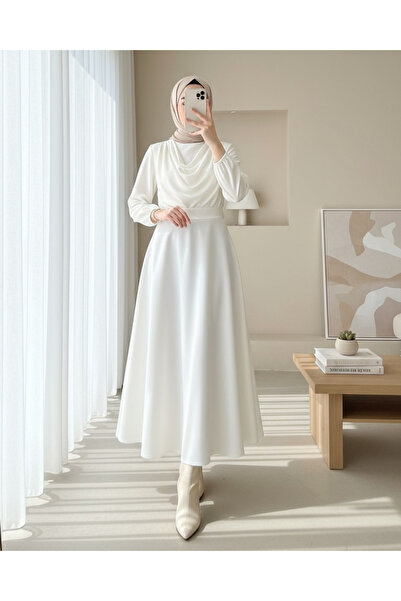 Modamorfo Bol Kiloş Sukuba Puf Spódnica - Biała