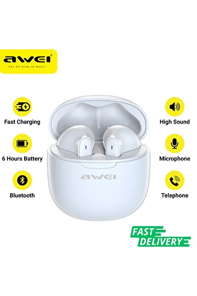 AWEI New Design T68 Wireless Earbuds with 4 Mics, Deep Bass HD Calls