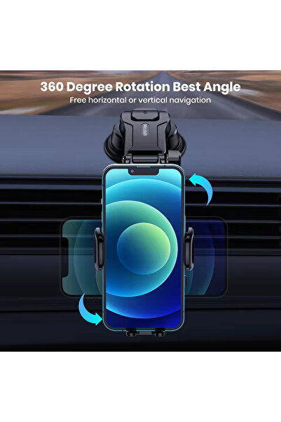 Choice حامل هاتف السيارة المتطور TOPK للوحة القيادة - حامل لوحة القيادة، يناسب جميع الهواتف الذكية