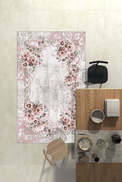 liva home collection Li̇va Hc 3049 Non-Slip Carpet Cover with Sponge