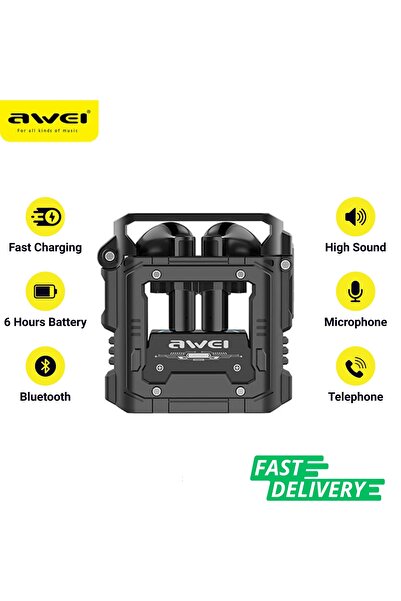 AWEI سماعات T63 للألعاب بتصميم جديد، وضعين، مع ميكروفون