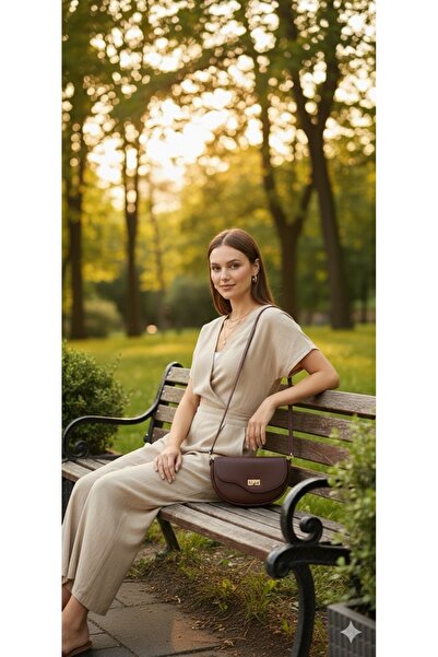 Elory Grace Dámská hnědá taška přes rameno Slant – nová sezóna, speciální střih, nastavitelný popruh