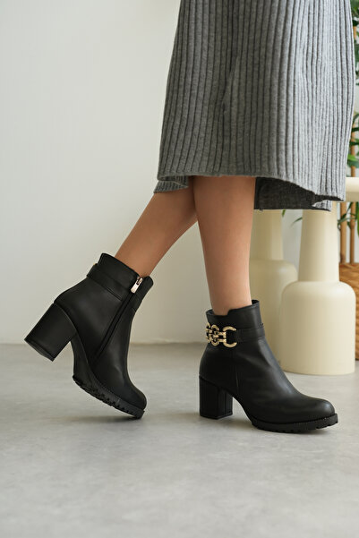 sv savves Γυναικεία παπούτσια με φερμουάρ και λεπτομέρεια με κοντό τακούνι για καθημερινή χρήση