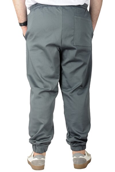 ModeXL Mode Xl Large Size Men's Linen Jogger Spring 21911b Anthracite
