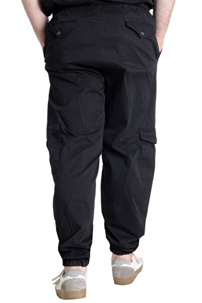 ModeXL Ανδρικά λευκά είδη Cargo Mode Xl Plus Size Jogger Valencia 21911 Μαύρο