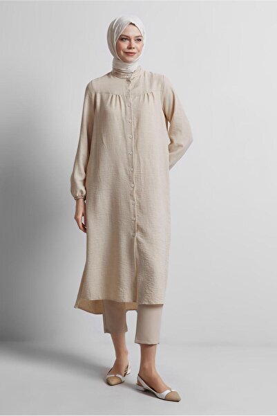 TRENDTESETTÜR Beige Women's Long Tunic t 0716 (Stone)
