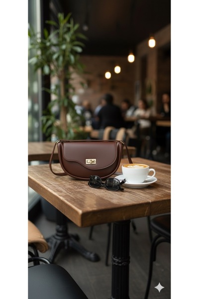 Elory Grace Dámská hnědá taška přes rameno Slant – nová sezóna, speciální střih, nastavitelný popruh