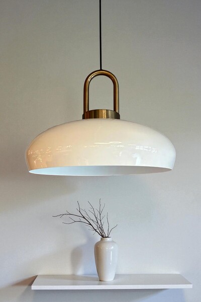 Bamyum Estrela Beyaz Tekli Sarkıt Avize Eskitme Kilit Başlık İç Mekan Aydınlatma Dekoratif Mutfak Hol Cafe