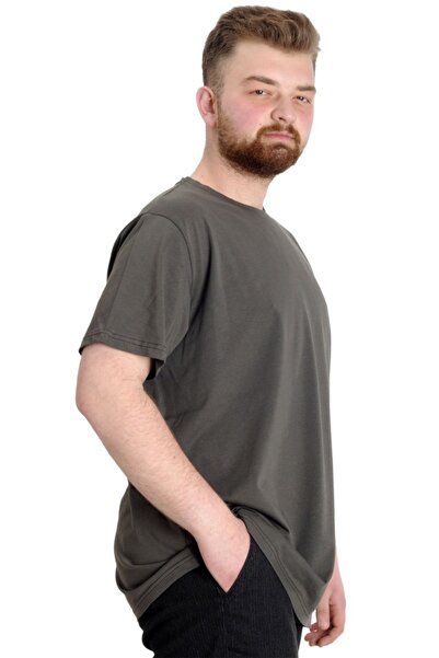ModeXL Mode Xl Large Size Lycra T-shirt Crew Neck 20149 Khaki