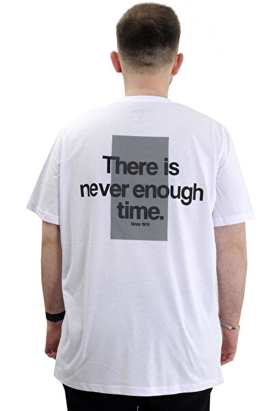 ModeXL Чоловіча футболка з велосипедним коміром і принтом - Mode XL, біла, TIME U24036