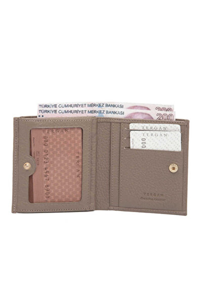 Tergan Beige Genuine Leather Women's Wallet - S1Cb00005627-B73
