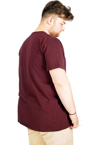 ModeXL Μπλουζάκι μεγάλου μεγέθους με λαιμόκοψη σε σχήμα V ελαστικό ύφασμα 20150 Plum