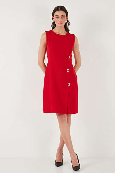 Lela Standard Fit Belted Crew Neck Mini Evening Dress Dress 611El1964