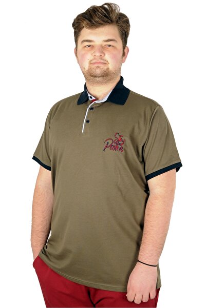 ModeXL Mode Xl Великий розмір Футболка Поло Stay Positive 21309 Хакі