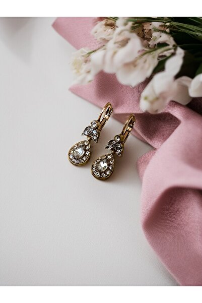 FAYRA ACCESSORIES قطرة الماء تتدلى حجر الكريستال الأقراط الصغيرة