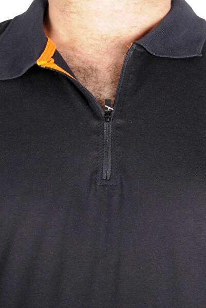 ModeXL Μπλουζάκι Polo Lycra με φερμουάρ Mode XL - 21029