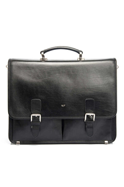 Tergan Black Genuine Leather Men's Briefcase - S1Ev00002775-A97