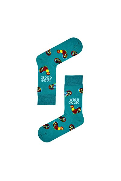 CARNAVAL SOCKS Nice Cock yazılı Horoz Desenli Soket Çorap