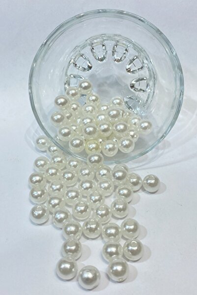 Hobigram Boncuk Çeşitleri Beyaz Plastik Inci Boncuk 14 Mm 50 gr – Boncuk, Şık...