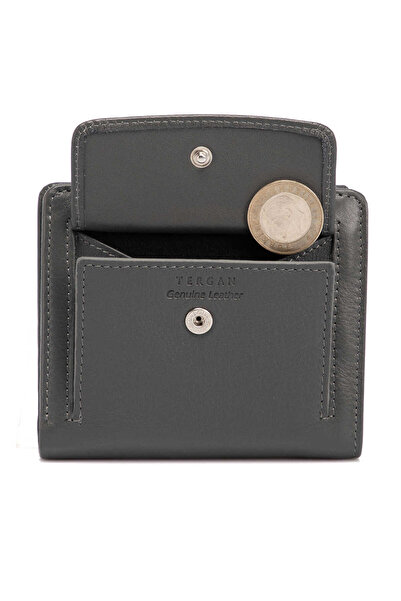 Tergan Gray Genuine Leather Women's Wallet - S1Cb00005674-F5S