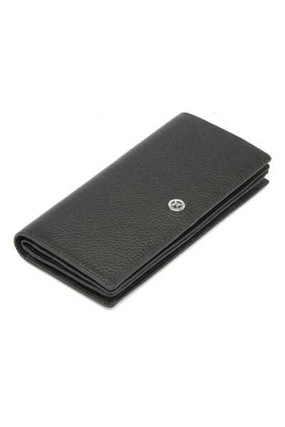 Tergan محفظة نسائية من الجلد الطبيعي باللون الأسود - S1CB00005685-A41