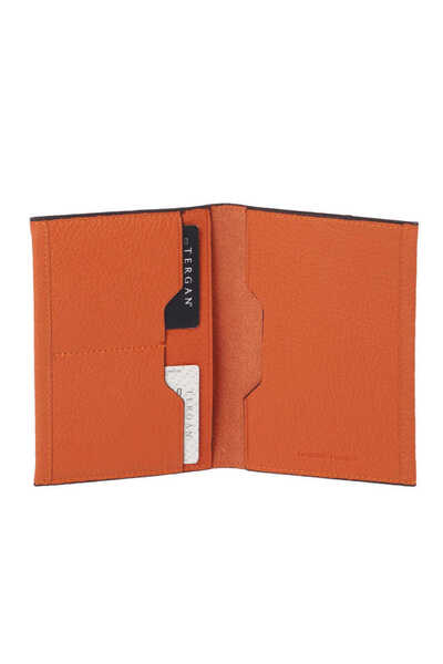 Tergan Orange Genuine Leather Unisex Passport Holder - S1Ps00001657-J35