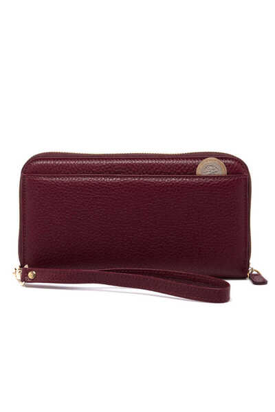 Tergan Claret Red Genuine Leather Women's Wallet - S1Cb00005734-M71