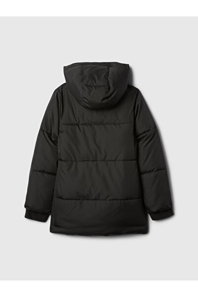 GAP Kız Çocuk Siyah ColdControl Max Uzun Puffer Şişme Mont