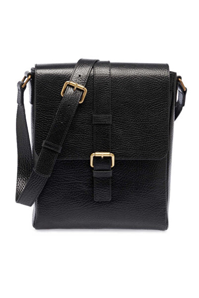 Tergan Siyah Hakiki Deri Erkek Çapraz Askılı Çanta - S1AC00021478-P2Y