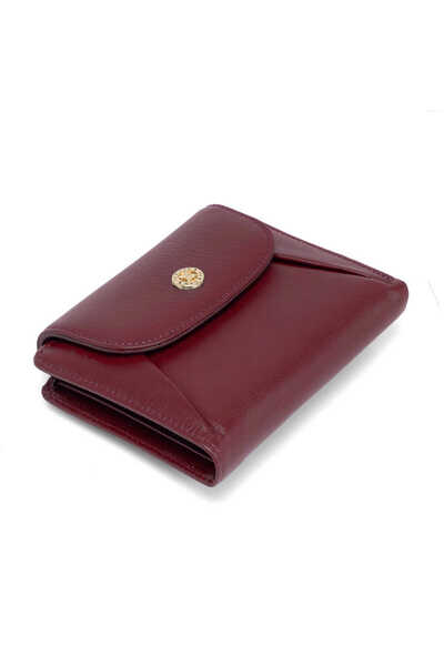 Tergan Claret Red Genuine Leather Women's Wallet - S1Cb00005714-K16