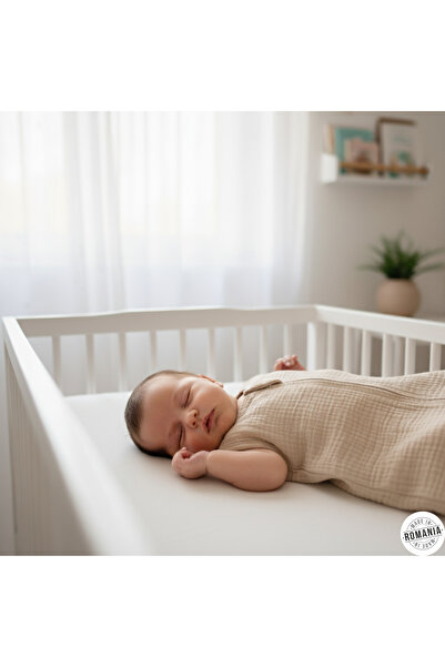 OEM Premium muslin sleeping bag, 0.3 TOG, 3-6 months, sandy beige