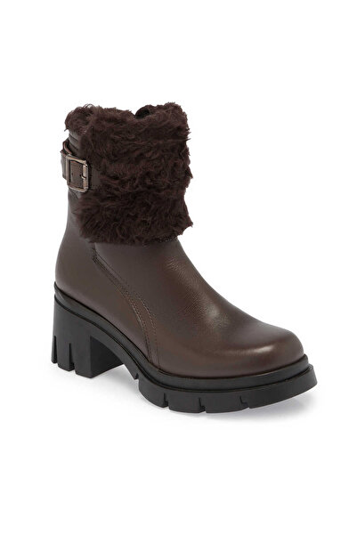 Tergan Kahve Hakiki Deri Kadın Casual Bot - K23K1BT66856-A24