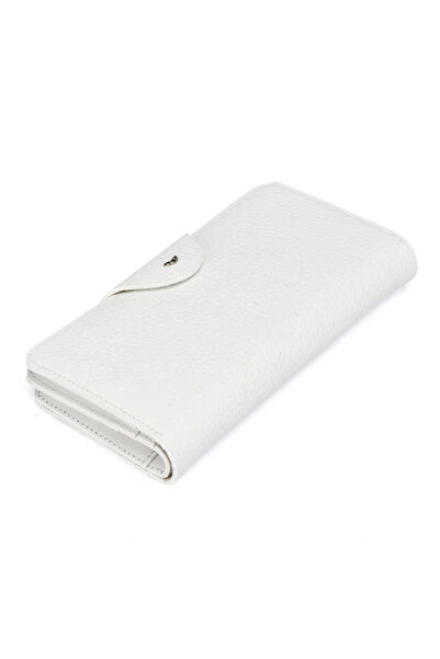 Tergan White Genuine Leather Women's Wallet - S1Cb00005767-D0A