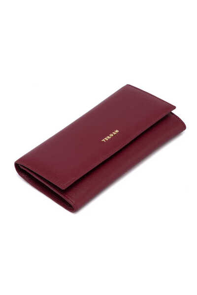 Tergan Claret Red Genuine Leather Women's Wallet - S1Cb00005807-K16