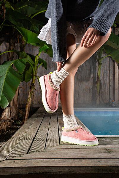 TexFoot Valentine Suede Fur Lined Colorful Sole Tazz Slippers