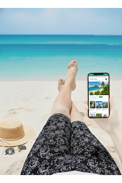 Altınay Luxury Pocket Viscose Women's Capri & Bermuda