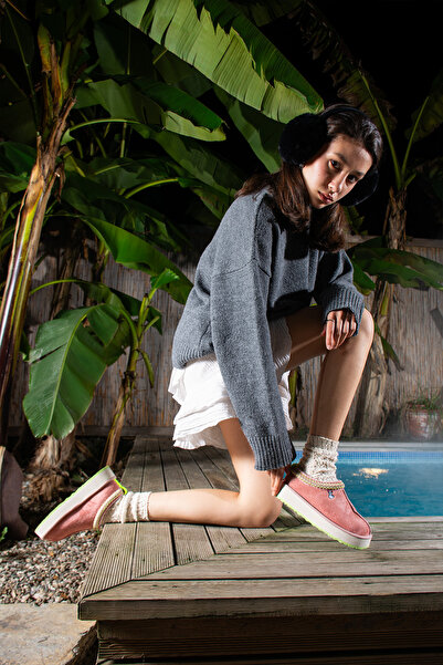 TexFoot Valentine Suede Fur Lined Colorful Sole Tazz Slippers