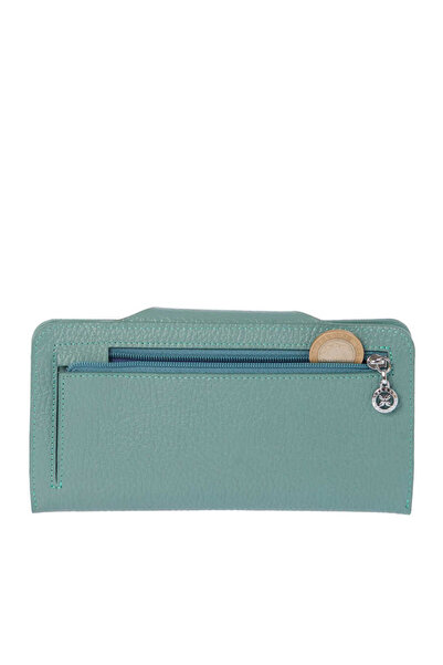 Tergan Blue Genuine Leather Women's Wallet - S1Cb00005767-R1Y