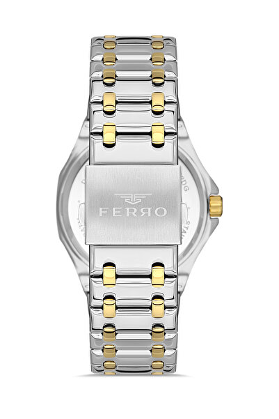 FERRO Fm43004a-2 Men's Silver Colored Wrist Watch, Black Inside - New Season + Bracelet Gift