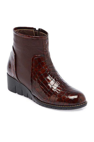 Tergan Kahve Hakiki Rugan Deri Kadın Casual Bot - K23K1BT66851-U0M